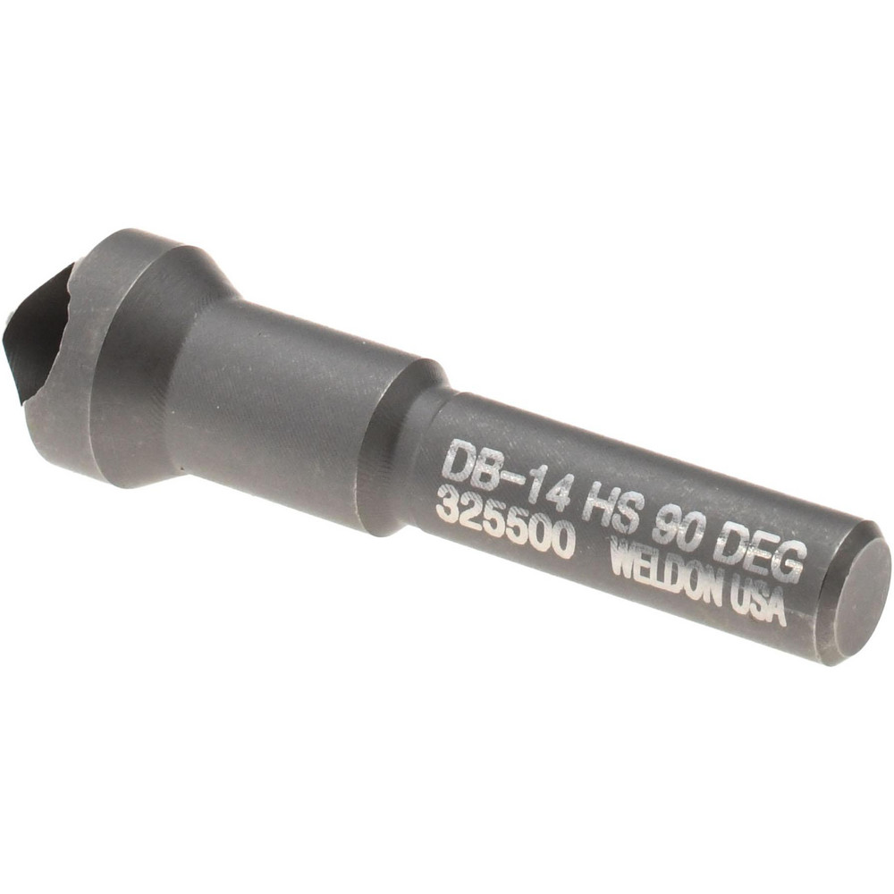 Weldon Countersink: 7/16" Head Dia, 90.00 deg Included Angle, 0 Flute, High-Speed Steel, Right Hand Cut - 98916-94-W
