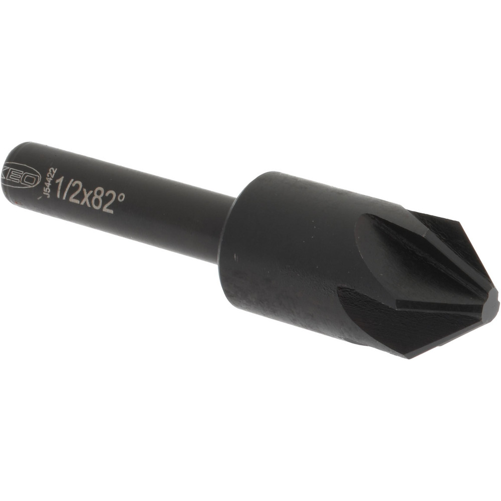 M.A. Ford® Countersink: 1/2" Head Dia, 82.00 deg Included Angle, 6 Flute, High-Speed Steel, Right Hand Cut - 79050002