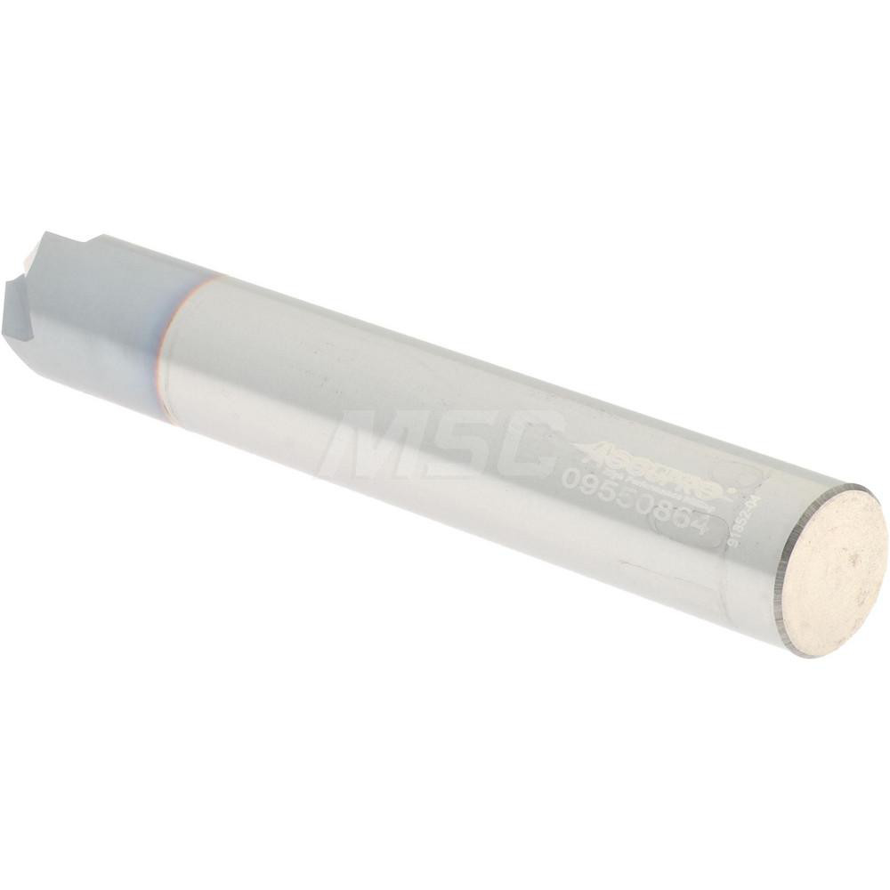 Accupro Chamfer Mill: 3/8" Dia, 3/8" Shank Dia, 90 deg, 4 Flute, Solid Carbide, Single End - 2500014