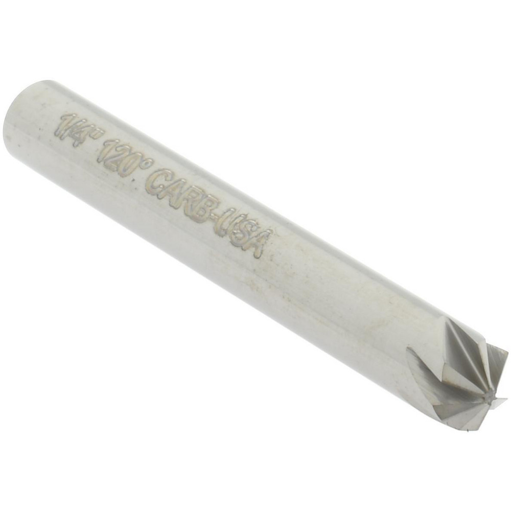 Hertel Countersink: 1/2" Head Dia, 120.00 deg Included Angle, 4 Flute, Solid Carbide, Right Hand Cut - 334-006090