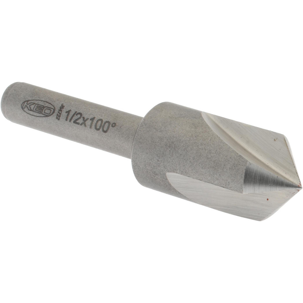 Hertel Countersink: 1/2" Head Dia, 100.00 deg Included Angle, 1 Flute, High-Speed Steel, Right Hand Cut - GX89339303