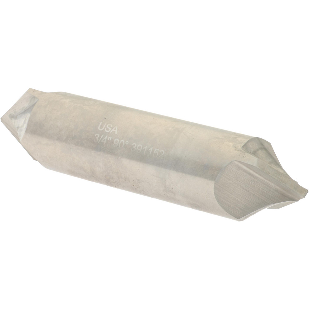 Hertel Chamfer Mill: 3/4" Dia, 3/4" Shank Dia, 90 deg, Cobalt, Double End - 19250