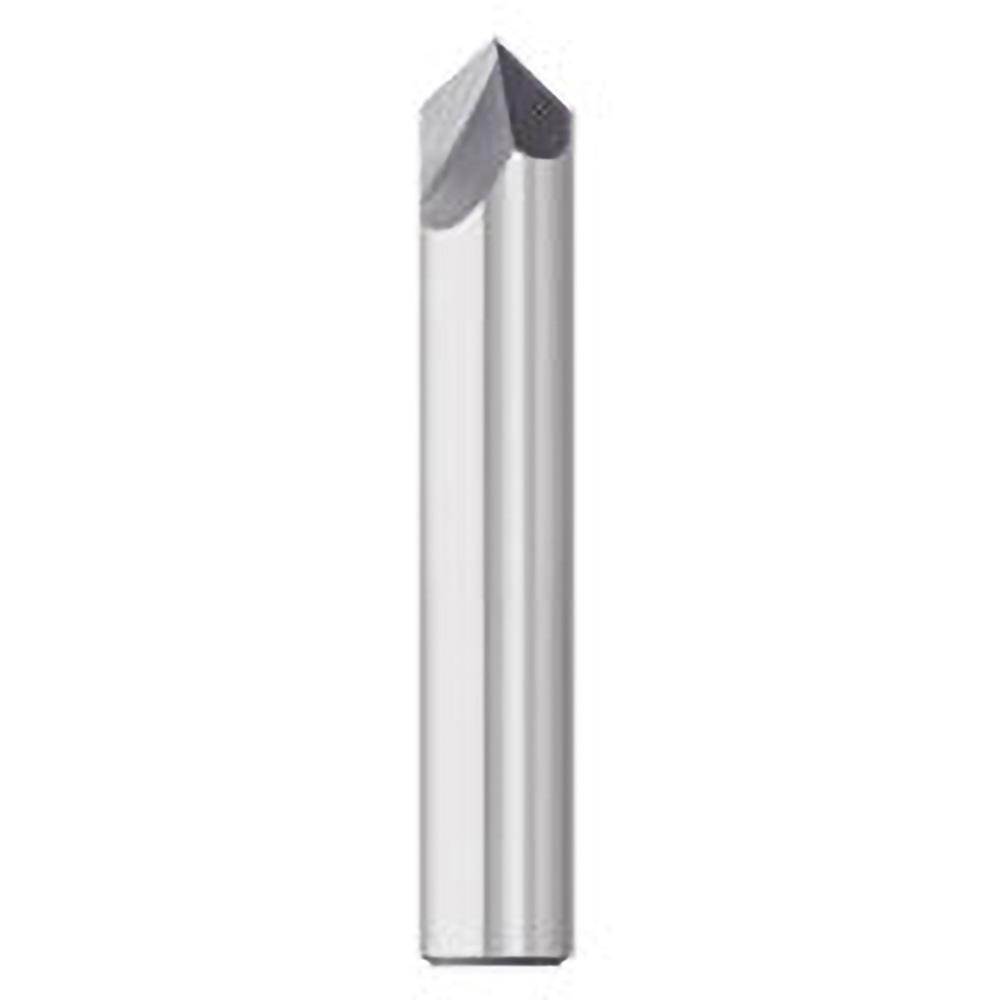 Titan USA Chamfer Mill: 1/2" Dia, 1/2" Shank Dia, 100 deg, 2 Flute, Solid Carbide, Single End - TC85146