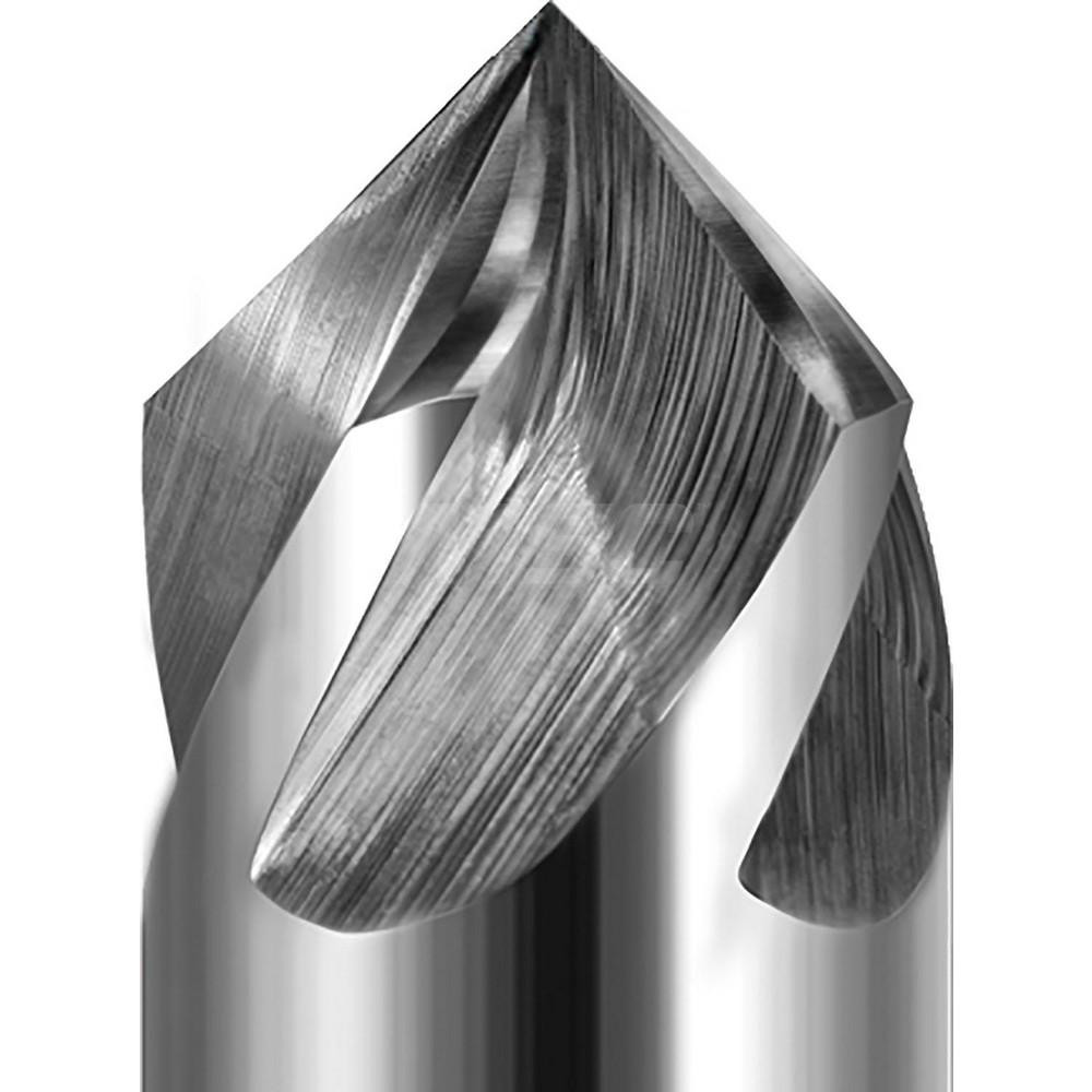 Harvey Tool Chamfer Mill: 3/8" Dia, 3/8" Shank Dia, 90 deg, 4 Flute, Solid Carbide, Double End - 785024