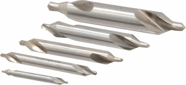 Keo Countersink Set: 5 Pc, 1/4 to 1" Head Dia, 1 Flute, 60 deg Included Angle - 919-000-050