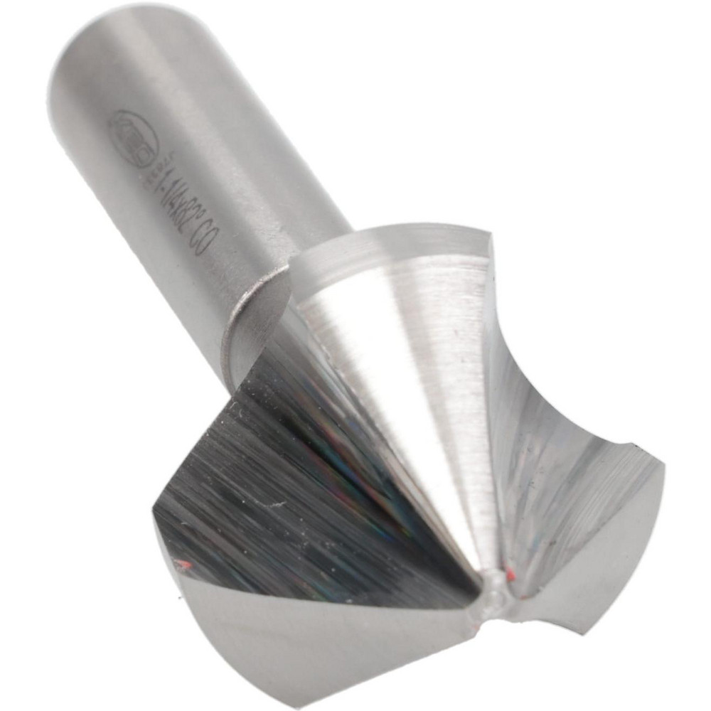 Keo Countersink: 1-1/4" Head Dia, 82.00 deg Included Angle, 3 Flute, Cobalt Steel, Right Hand Cut - 919-000-280