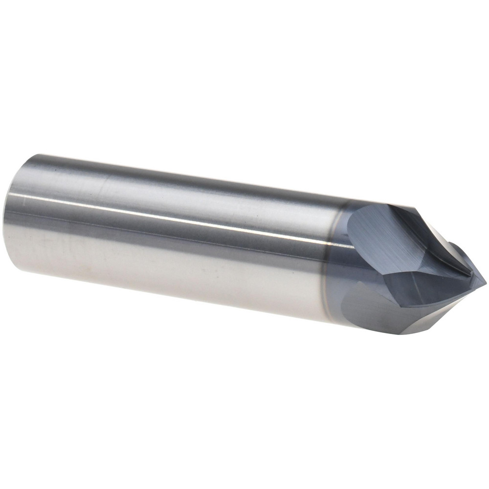 Harvey Tool Chamfer Mill: 3/4" Dia, 3/4" Shank Dia, 90 deg, 4 Flute, Solid Carbide, Single End - 859748-C3