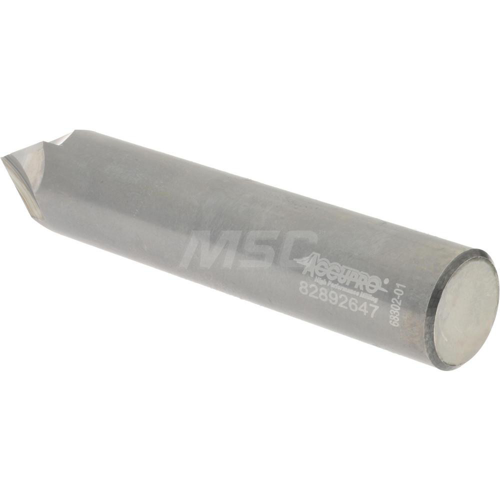 Accupro Chamfer Mill: 3/4" Dia, 3/4" Shank Dia, 60 deg, 4 Flute, Solid Carbide, Single End - 2500195