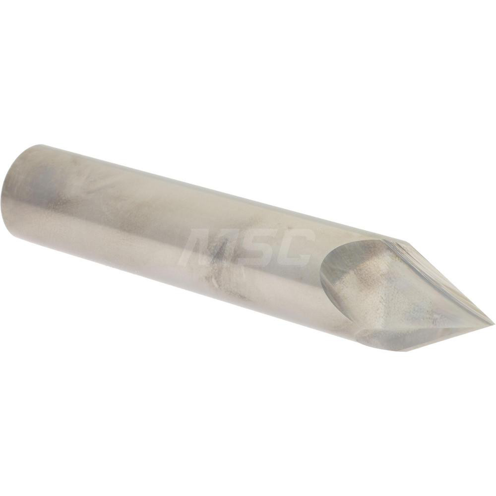 Accupro Chamfer Mill: 3/4" Dia, 3/4" Shank Dia, 60 deg, 4 Flute, Solid Carbide, Single End - 2500195