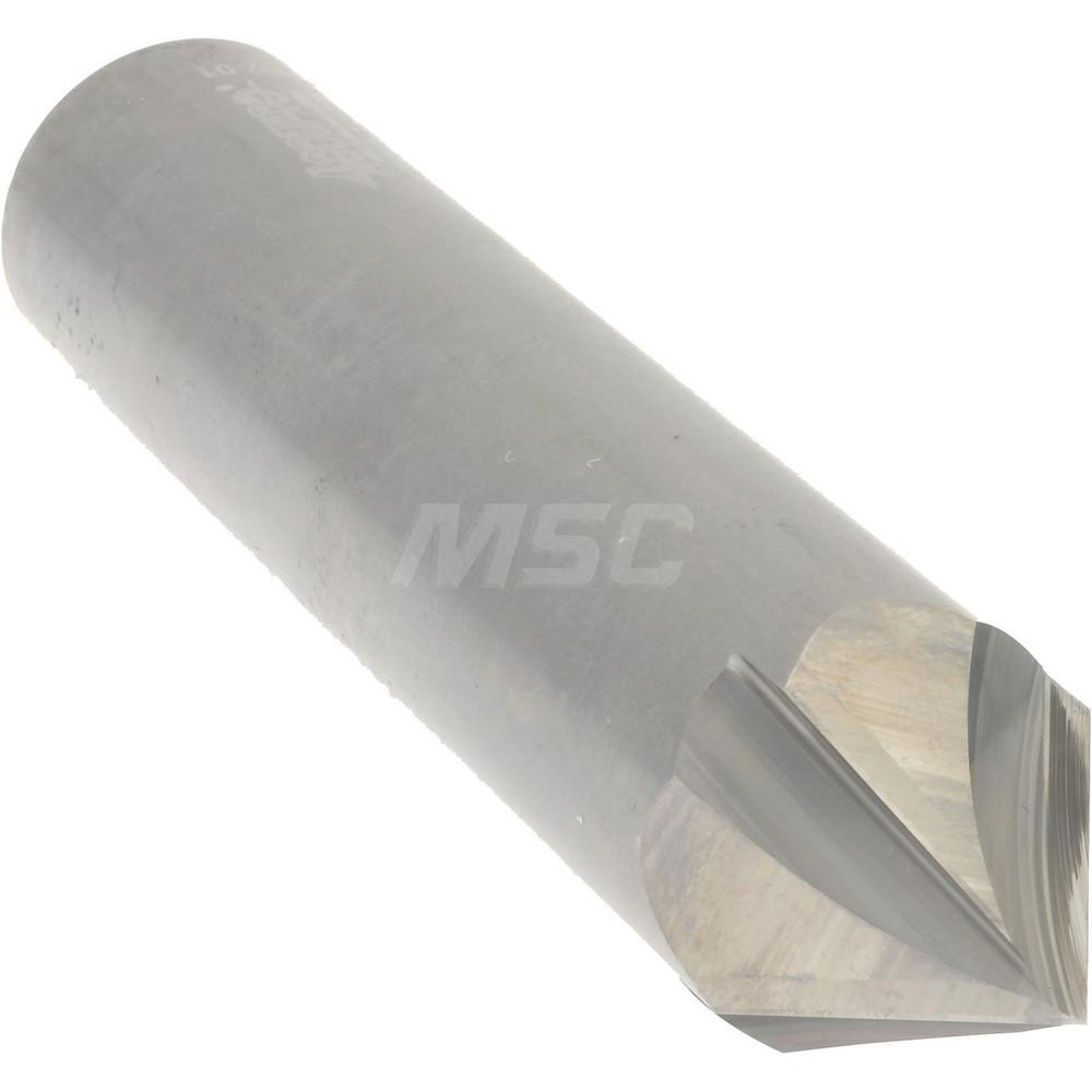 Accupro Chamfer Mill: 3/4" Dia, 3/4" Shank Dia, 60 deg, 4 Flute, Solid Carbide, Single End - 2500195