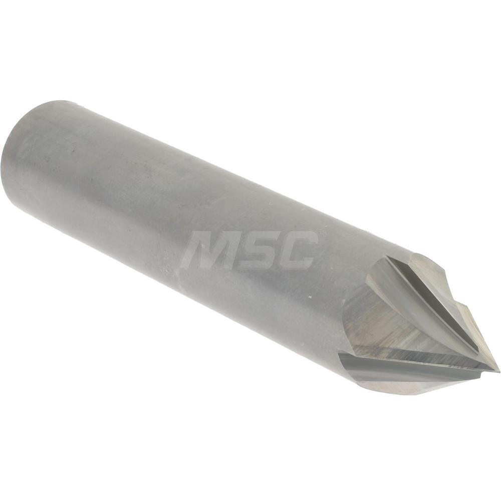 Accupro Chamfer Mill: 3/4" Dia, 3/4" Shank Dia, 60 deg, 4 Flute, Solid Carbide, Single End - 2500195