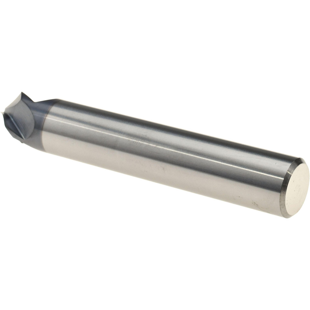 Harvey Tool Chamfer Mill: 1/2" Dia, 1/2" Shank Dia, 90 deg, 4 Flute, Solid Carbide, Single End - 859732-C3