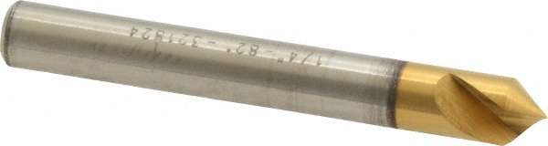 Melin Tool Countersink: 5/8" Head Dia, 90.00 deg Included Angle, 1 Flute, Cobalt Steel, Right Hand Cut - 18163