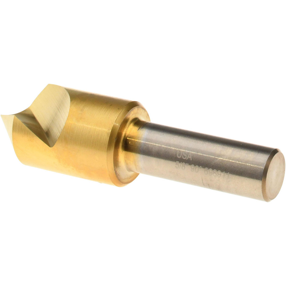 Melin Tool Countersink: 5/8" Head Dia, 90.00 deg Included Angle, 1 Flute, Cobalt Steel, Right Hand Cut - 18163
