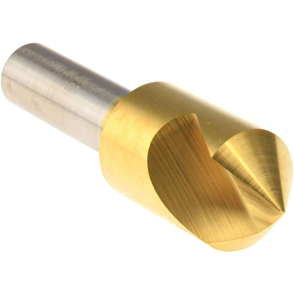 Melin Tool Countersink: 5/8" Head Dia, 90.00 deg Included Angle, 1 Flute, Cobalt Steel, Right Hand Cut - 18163
