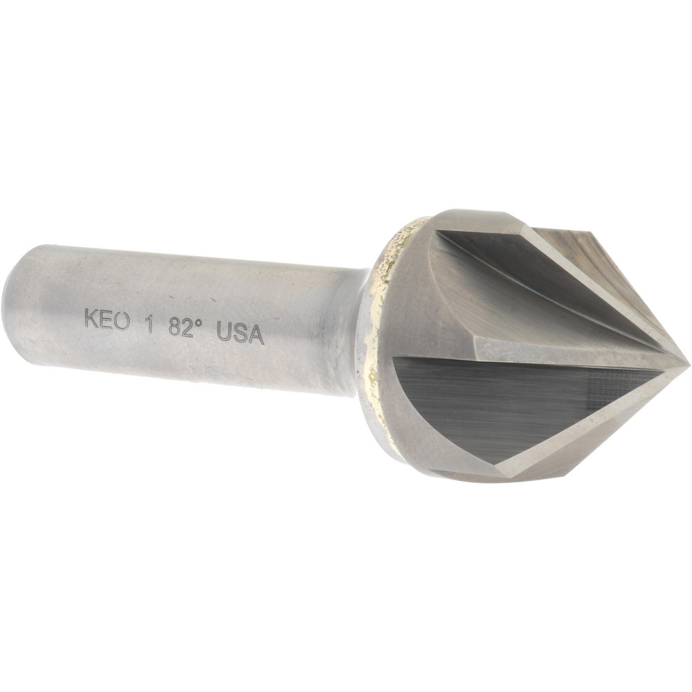 Keo Countersink: 1" Head Dia, 82.00 deg Included Angle, 6 Flute, Solid Carbide, Right Hand Cut - 919-001-026