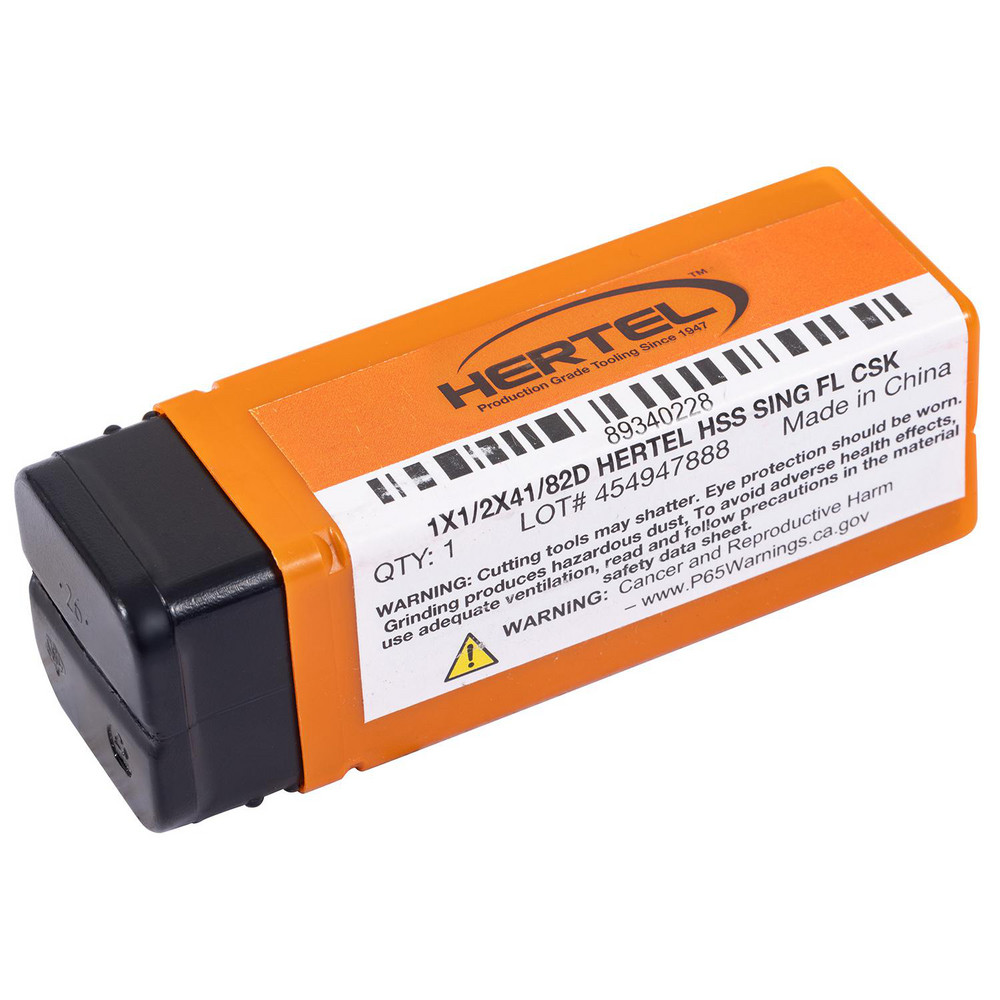 Hertel Countersink: 1" Head Dia, 82.00 deg Included Angle, 1 Flute, High-Speed Steel, Right Hand Cut - GX89340228