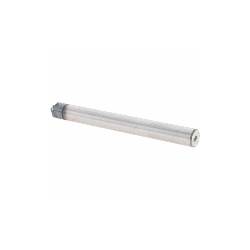 Made in USA Chamfer Mill: 1/4" Dia, 1/4" Shank Dia, 90 deg, 4 Flute, Solid Carbide, Single End - 34804-85-D