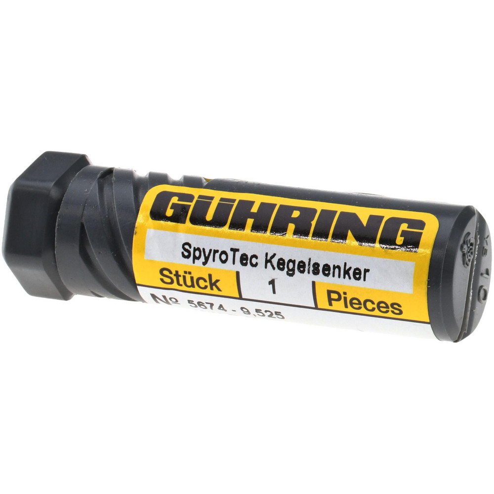 Guhring Countersink: 3/8" Head Dia, 82.00 deg Included Angle, 3 Flute, Cobalt Steel, Right Hand Cut - 9056740095250