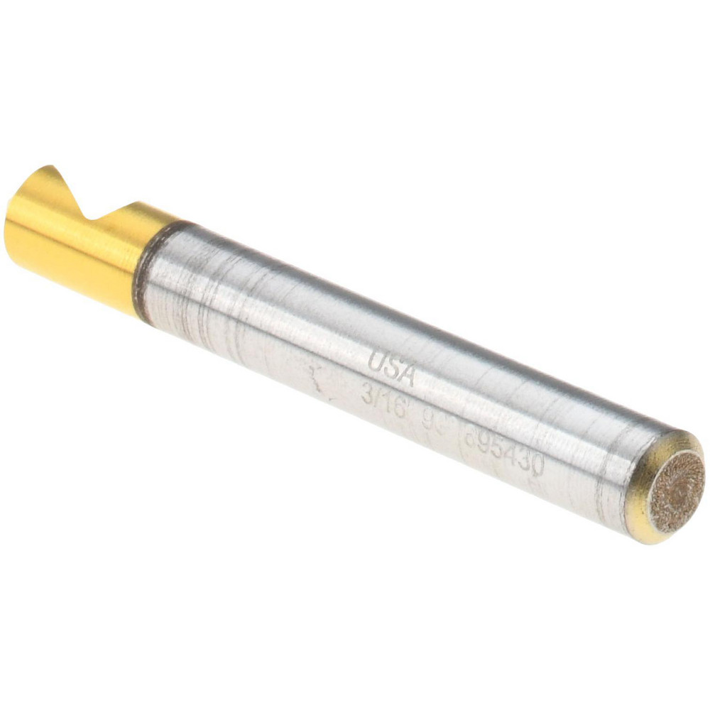 Melin Tool Countersink: 3/16" Head Dia, 90.00 deg Included Angle, 1 Flute, Cobalt Steel, Right Hand Cut - 18143