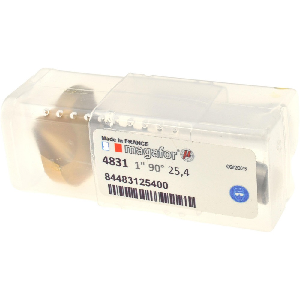 Magafor Countersink: 1" Head Dia, 90.00 deg Included Angle, 3 Flute, Cobalt Steel, Right Hand Cut - 84483125400