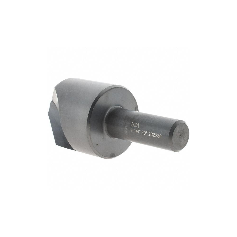 Melin Tool Countersink: 1-1/4" Head Dia, 90.00 deg Included Angle, 1 Flute, High-Speed Steel, Right Hand Cut - 18043