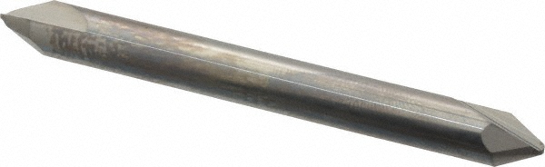 ProMax Chamfer Mill: 1/4" Dia, 1/4" Shank Dia, 60 deg, 2 Flute, Solid Carbide, Double End - 132-01520