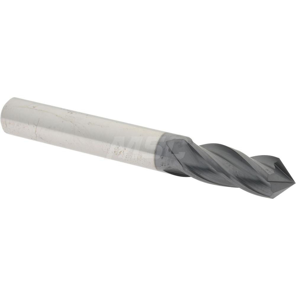 Titan USA Chamfer Mill: 5/16" Dia, 5/16" Shank Dia, 90 deg, 4 Flute, Solid Carbide, Single End - TC87748