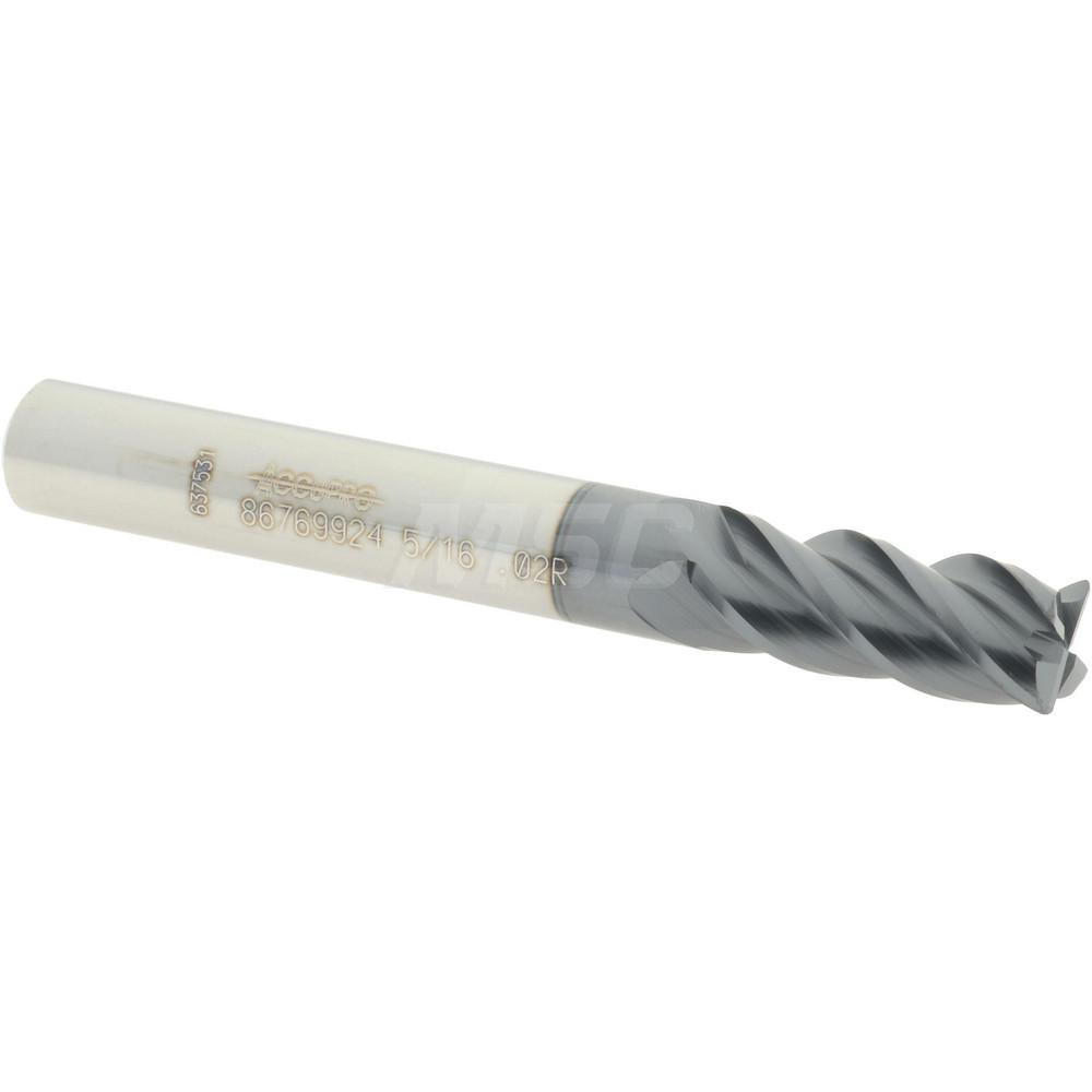 Titan USA Chamfer Mill: 5/16" Dia, 5/16" Shank Dia, 90 deg, 4 Flute, Solid Carbide, Single End - TC87748
