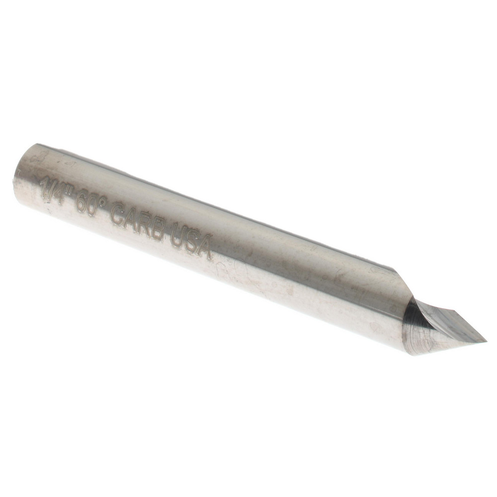 Hertel Countersink: 1/4" Head Dia, 60.00 deg Included Angle, 1 Flute, Solid Carbide, Right Hand Cut - 331-003050