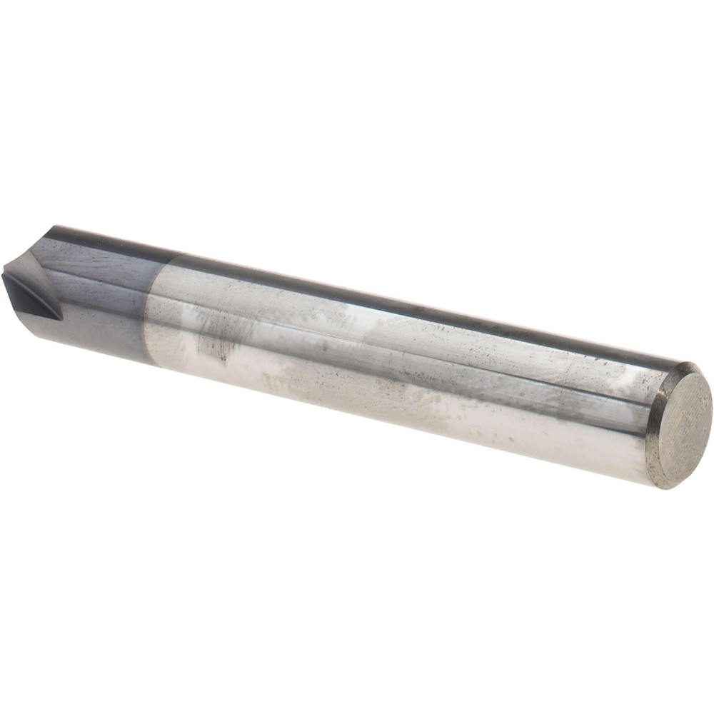 Harvey Tool Chamfer Mill: 3/8" Dia, 3/8" Shank Dia, 82 deg, 3 Flute, Solid Carbide, Single End - 18441-C3