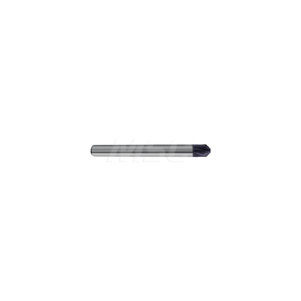 Guhring Chamfer Mill: 6.00 mm Dia, 6.00 mm Shank Dia, 90 deg, 6 Flute, Solid Carbide, Single End - 9067860060000