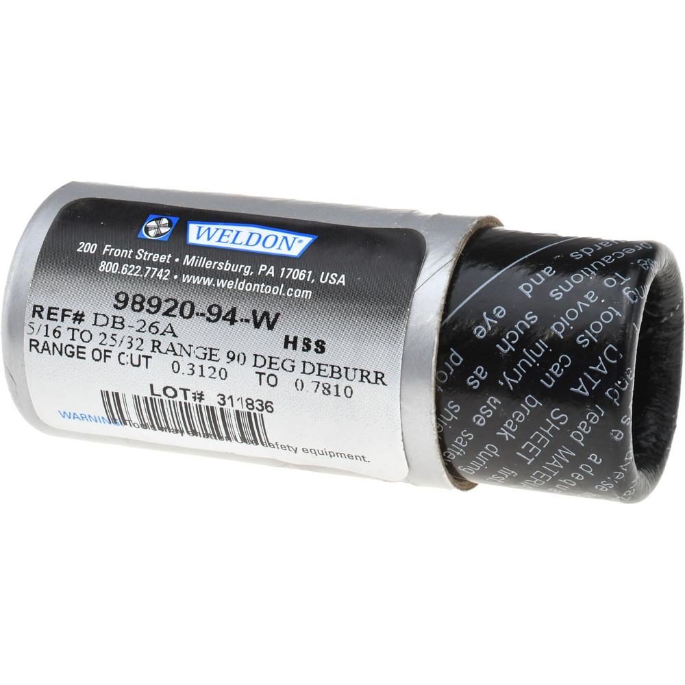 Weldon Countersink: 13/16" Head Dia, 90.00 deg Included Angle, 0 Flute, High-Speed Steel, Right Hand Cut - 98920-94-W