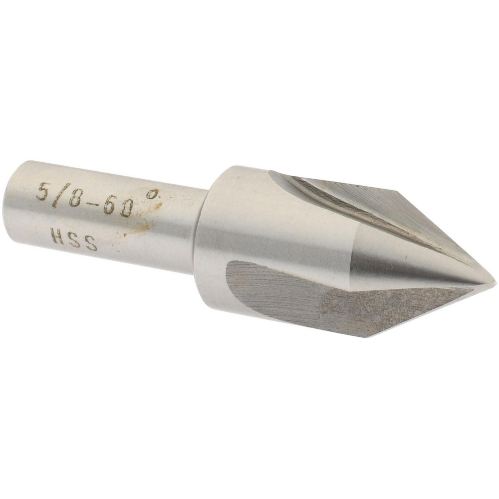 Keo Countersink: 5/8" Head Dia, 60.00 deg Included Angle, 3 Flute, High-Speed Steel, Right Hand Cut - 917-000-067