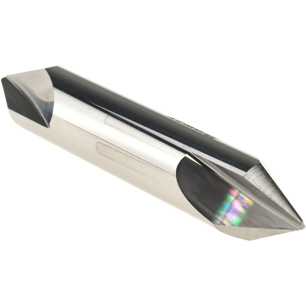 ProMax Chamfer Mill: 1/2" Dia, 1/2" Shank Dia, 60 deg, 2 Flute, Solid Carbide, Double End - 132-03220