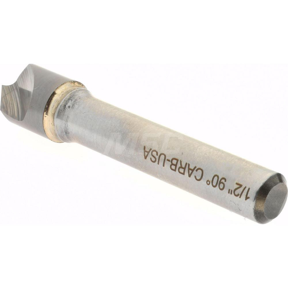Hertel Countersink: 1/2" Head Dia, 90.00 deg Included Angle, 1 Flute, Solid Carbide, Right Hand Cut - 331-006570