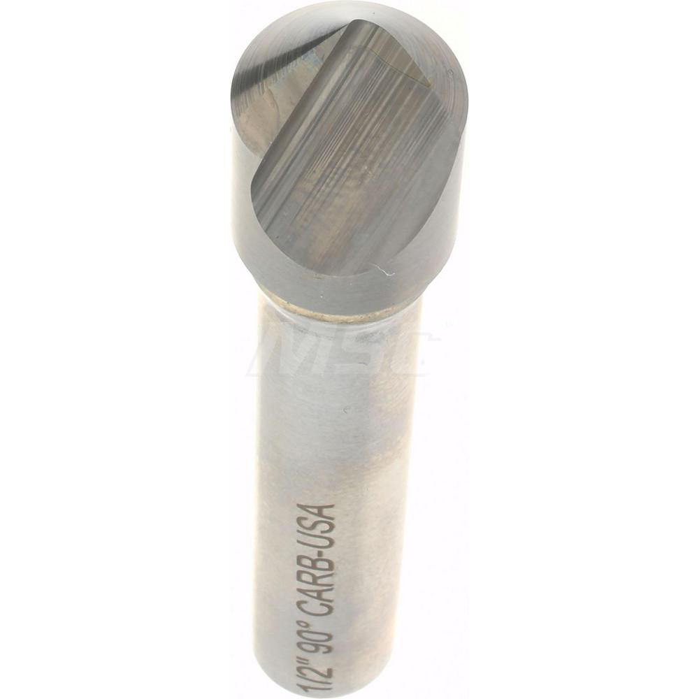 Hertel Countersink: 1/2" Head Dia, 90.00 deg Included Angle, 1 Flute, Solid Carbide, Right Hand Cut - 331-006570