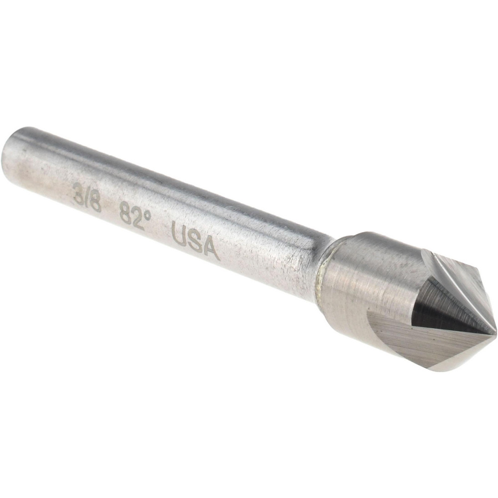 Titan USA Countersink: 3/8" Head Dia, 82.00 deg Included Angle, 3 Flute, Solid Carbide, Right Hand Cut - CS33224