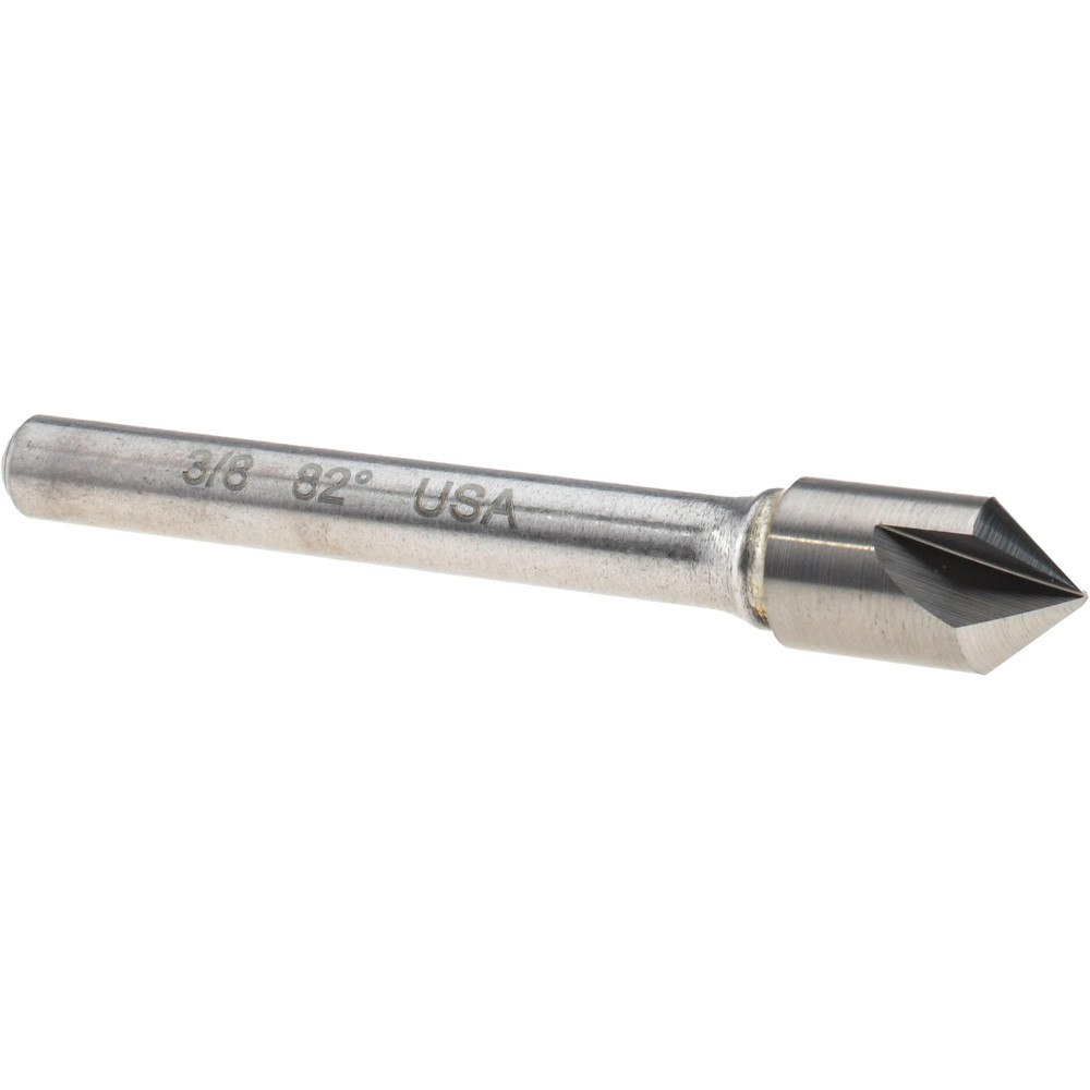 Titan USA Countersink: 3/8" Head Dia, 82.00 deg Included Angle, 3 Flute, Solid Carbide, Right Hand Cut - CS33224
