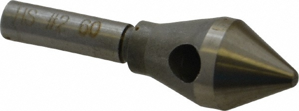 Weldon Countersink: 7/16" Head Dia, 60.00 deg Included Angle, 0 Flute, High-Speed Steel, Right Hand Cut - 98630-94-W