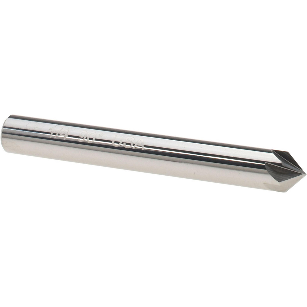 Titan USA Countersink: 1/4" Head Dia, 90.00 deg Included Angle, 6 Flute, Solid Carbide, Right Hand Cut - CS36816