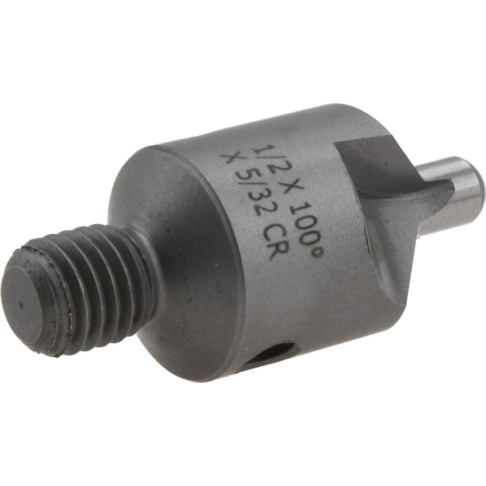 Made in USA 2-1/2" OAL, 1/2" Head Dia, 2 Flute, 100° Incl Angle, Integral Pilot, Adjustable Stop Countersink - 152-2-100-.1562