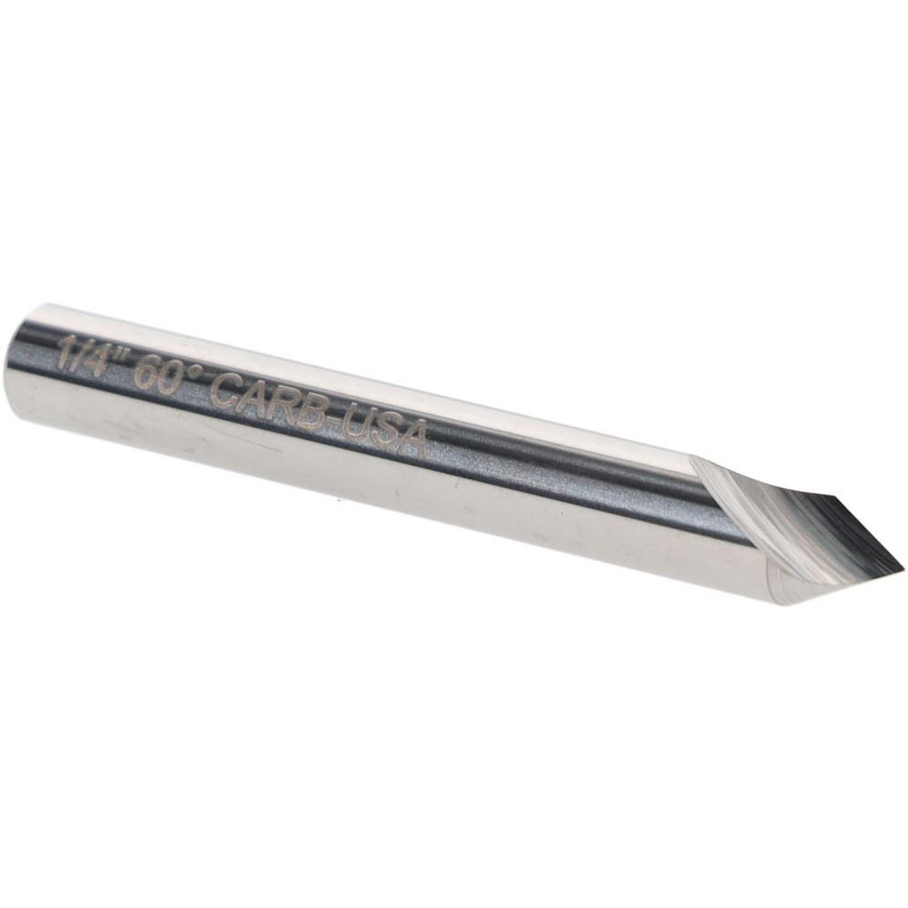 M.A. Ford® Countersink: 1/4" Head Dia, 60.00 deg Included Angle, 1 Flute, Solid Carbide, Right Hand Cut - 60025001