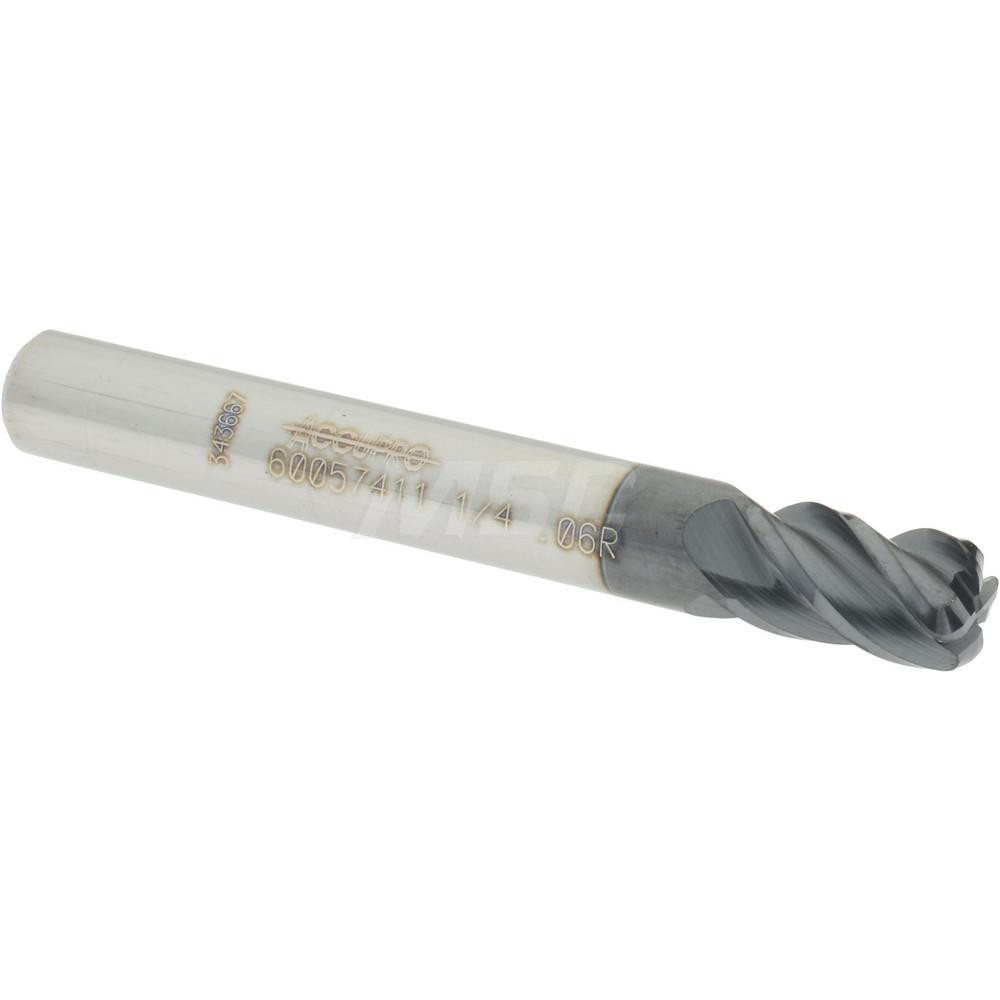 Harvey Tool Chamfer Mill: 1/4" Dia, 1/4" Shank Dia, 60 deg, 2 Flute, Solid Carbide, Double End - 977630-C3