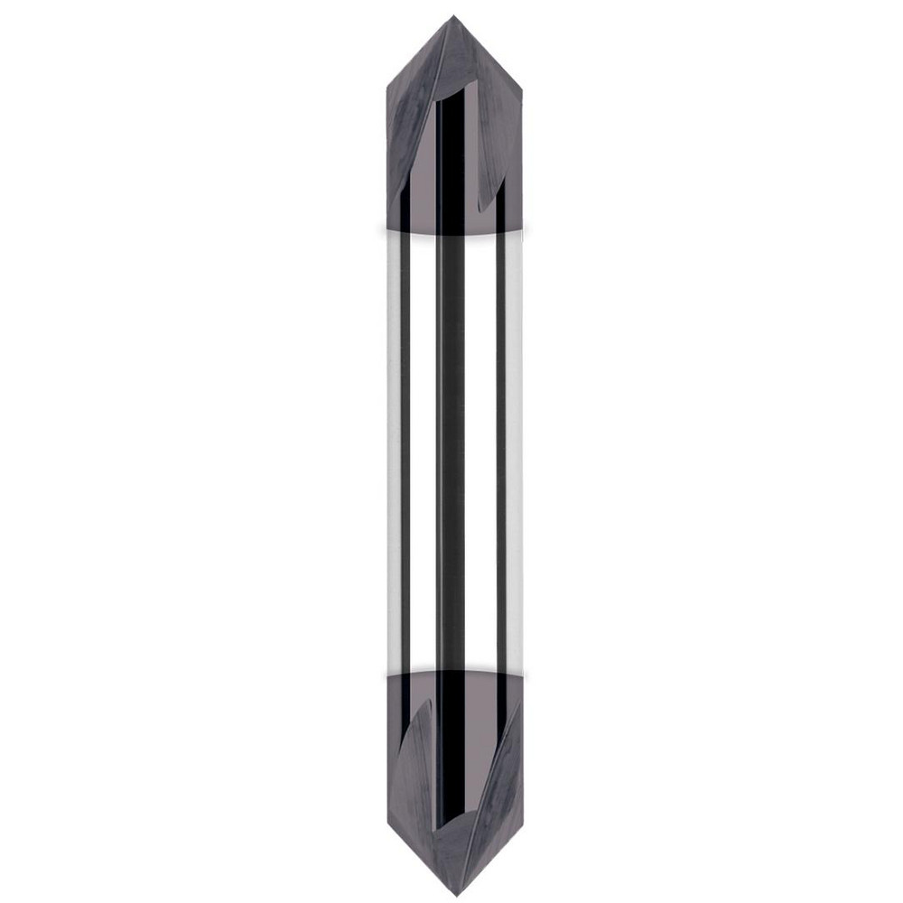 Harvey Tool Chamfer Mill: 1/4" Dia, 1/4" Shank Dia, 60 deg, 2 Flute, Solid Carbide, Double End - 977630-C3