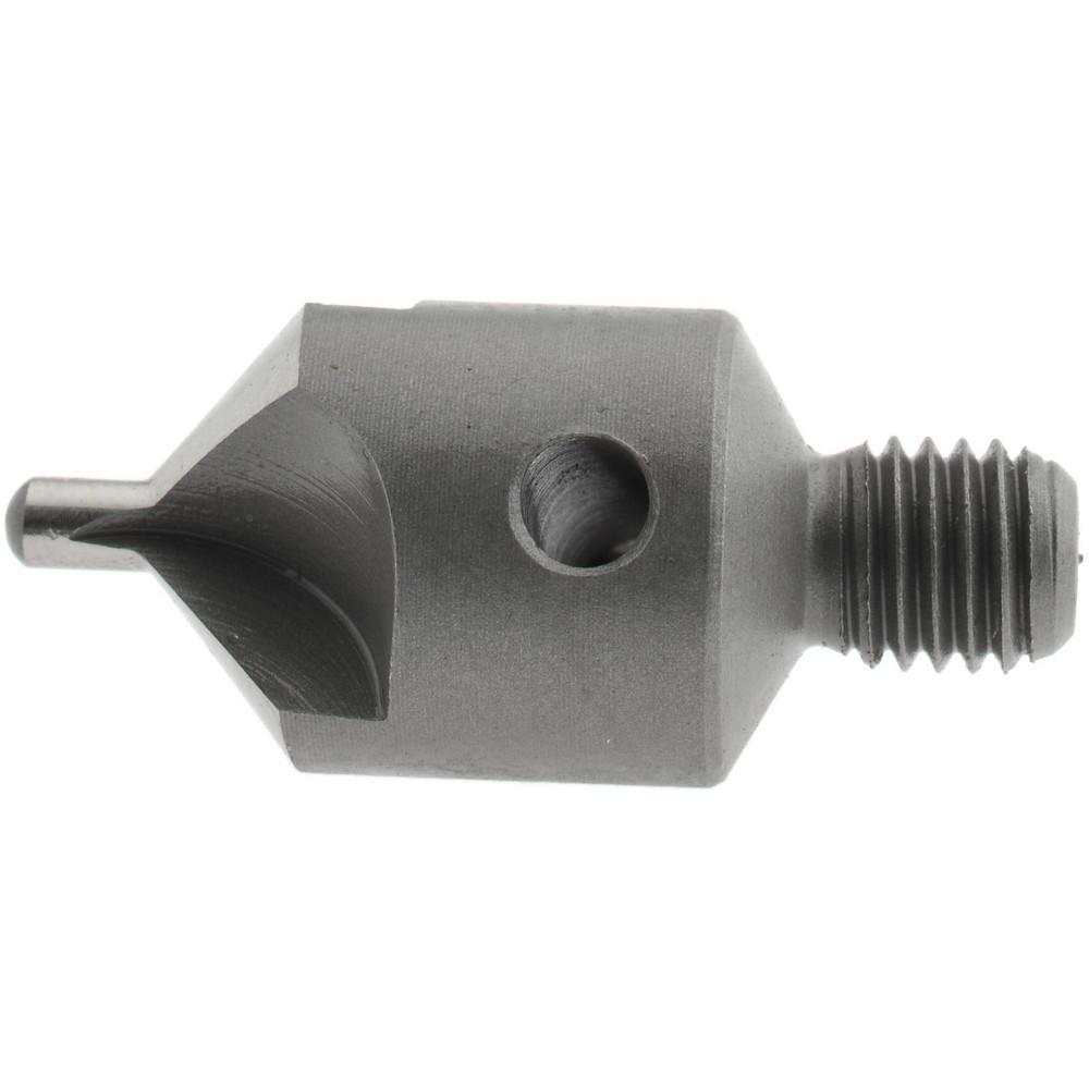 Made in USA 1-1/8" OAL, 1/2" Head Dia, 3 Flute, 100° Incl Angle, Integral Pilot, Adjustable Stop Countersink - 152-3-100-.0980