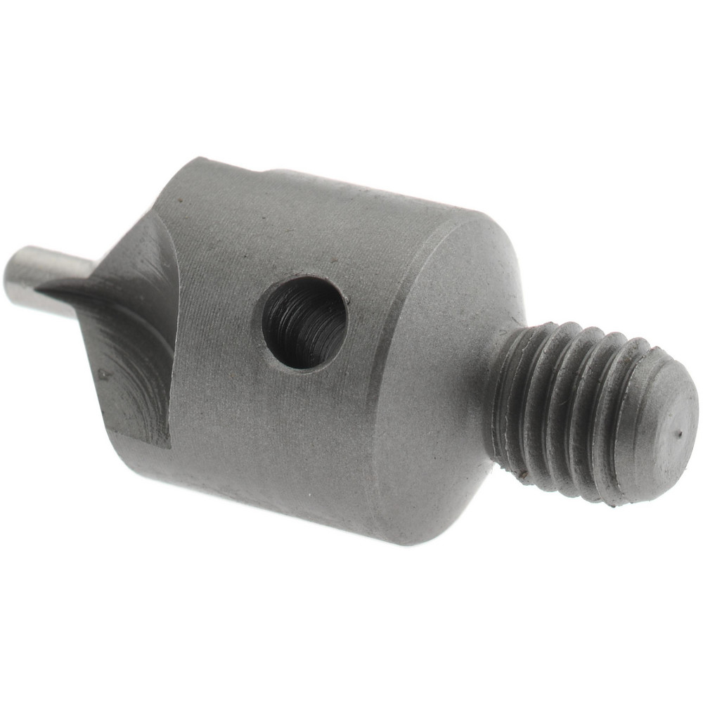 Made in USA 1-1/8" OAL, 1/2" Head Dia, 3 Flute, 100° Incl Angle, Integral Pilot, Adjustable Stop Countersink - 152-3-100-.0980