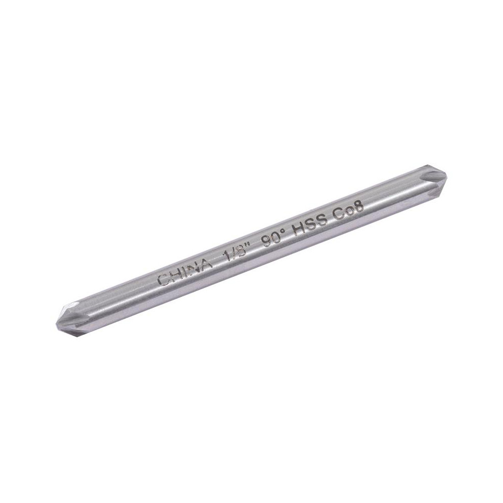 Hertel Countersink: 1/8" Head Dia, 90.00 deg Included Angle, 6 Flute, High-Speed Steel, Right Hand Cut - GX89330385