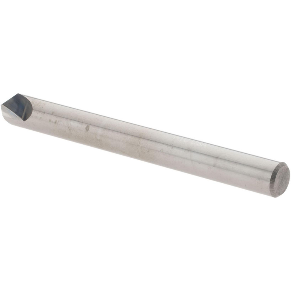 Harvey Tool Chamfer Mill: 1/4" Dia, 1/4" Shank Dia, 90 deg, 2 Flute, Solid Carbide, Single End - 47645