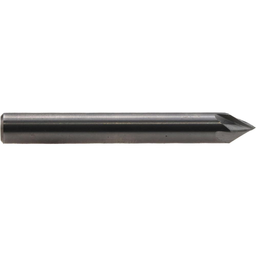 Made in USA Countersink: 1/4" Head Dia, 60.00 deg Included Angle, 5 Flute, Solid Carbide, Right Hand Cut - 1103